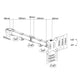 Brazo articulado para Monitor 13 a 32 pulg para montaje en poste Tubular Diámetro 3.5 cm