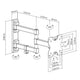 Rack Giratorio para Monitor 13 a 27 Pulg - Brazo Extendido 35 cm / VESA Max 100x100mm
