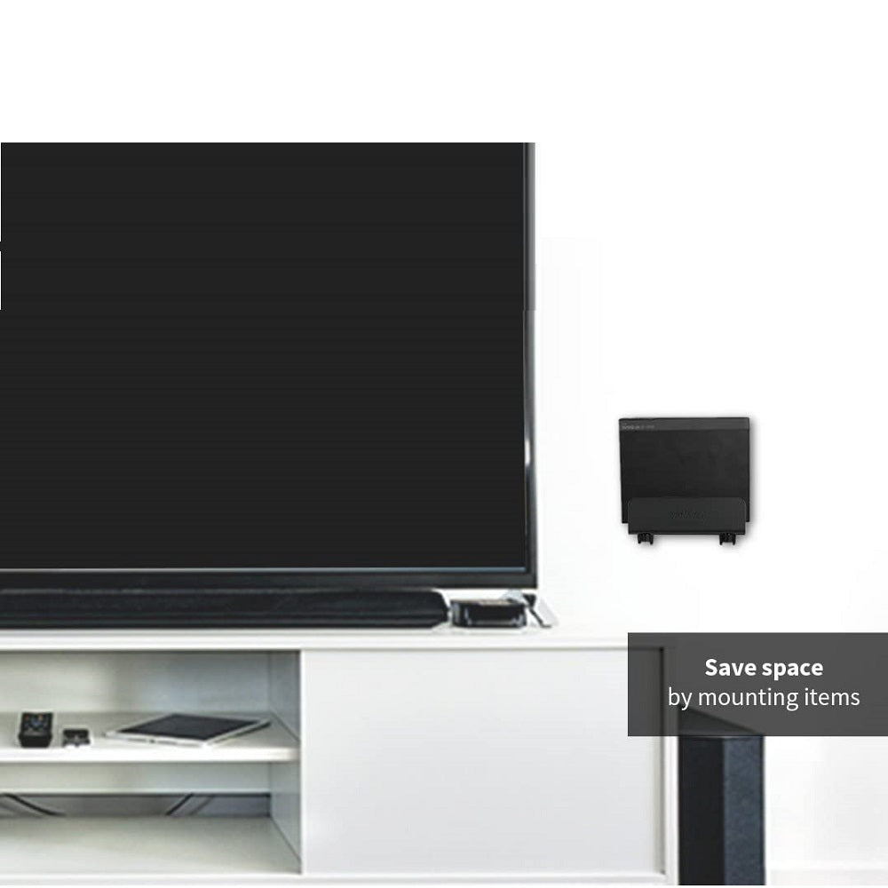 Soporte Pared Universal para  Apple TV / Bluray / Roku / Deco y otros Dispositivos Delgados  - Ancho Regulable 3.2 a 4.6cm