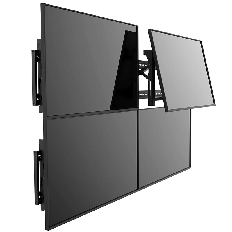 Soporte Videowall con sistema Push para TV Monitor 45 a 70 Pulg / VESA Max 600x400mm  / Carga 70 kg