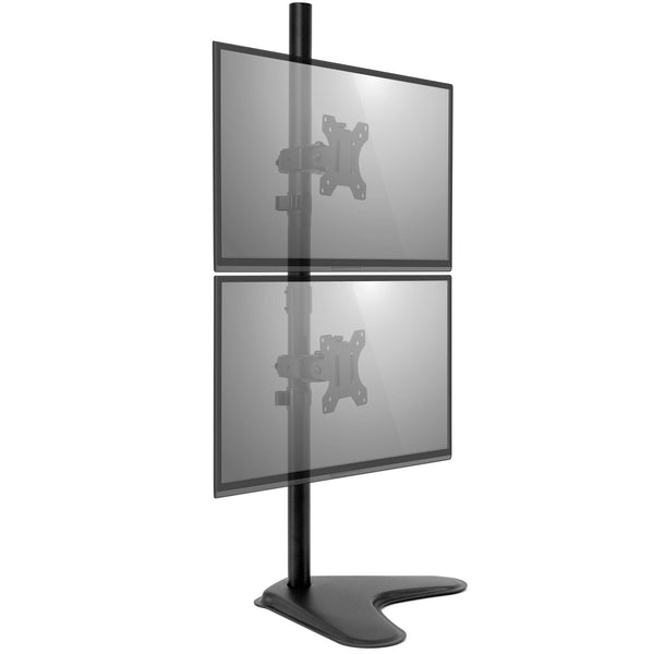 Rack soporte vertical con base para dos monitores