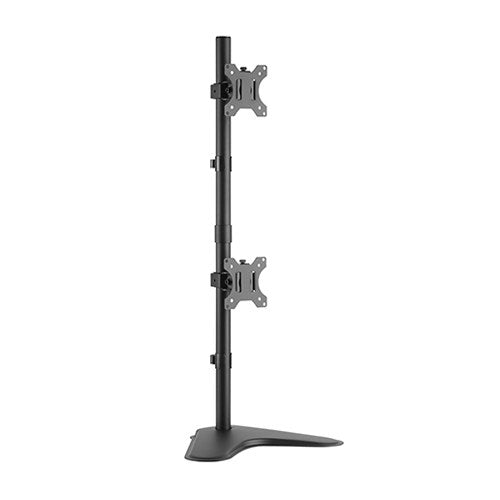 Rack soporte vertical con base para dos monitores