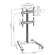 Pedestal  para Doble Pantalla TV 40 a 65 pulg / VESA Max 600x400mm / Carga 50 kg