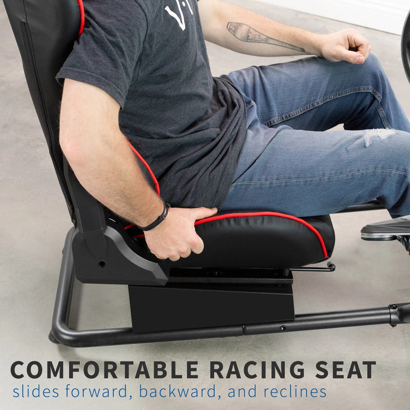 Fotos de Cabina del simulador de carreras con asiento y rueda
