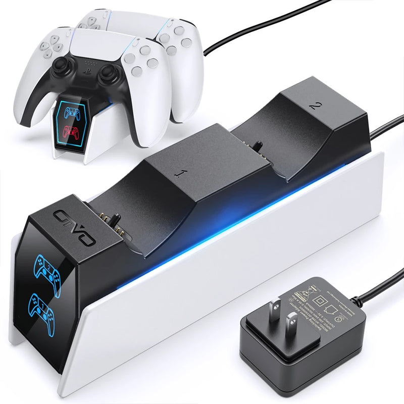 Cargador de controlador inalámbrico PS5 Controlador de juegos Playstation 5  Soporte de carga de cargador dual