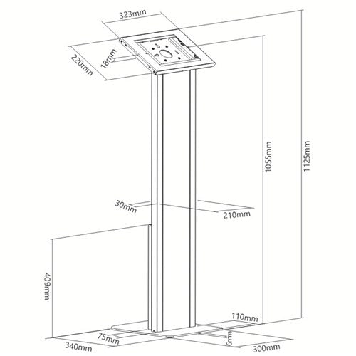 Quiosco Pedestal Antirrobo para iPad, iPad Air, iPad Pro, Samsung Galaxy