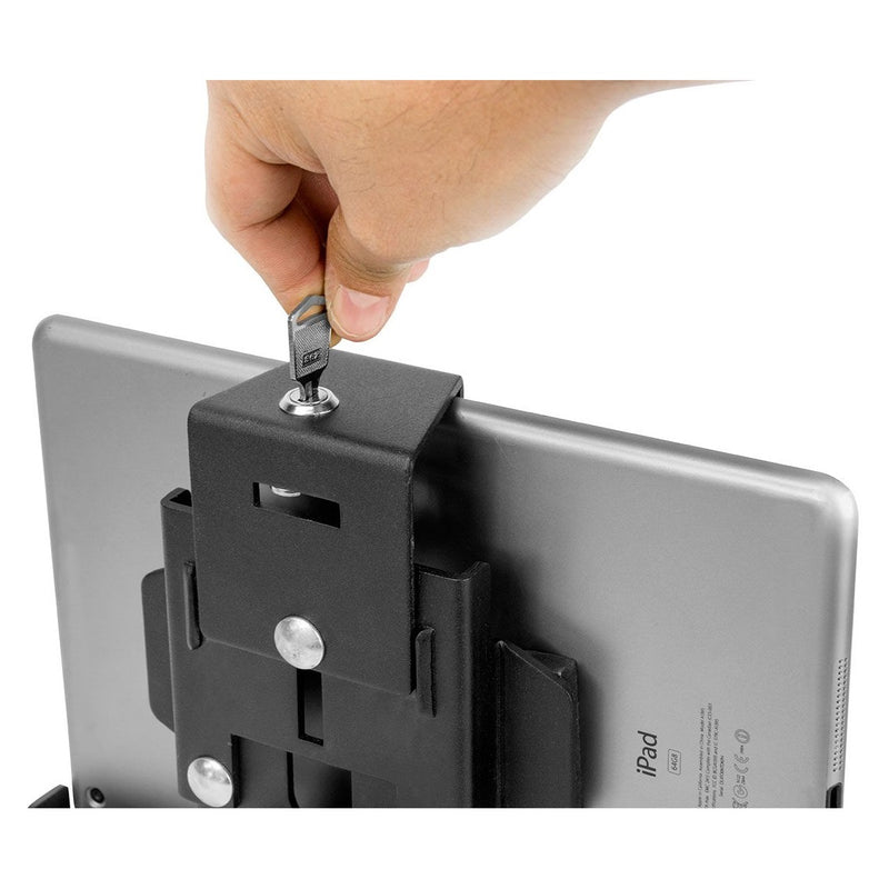 Soporte con llave de seguridad para Tablet 7 a 10 Pulg / Fijación con tornillos a superficies planas sólidas