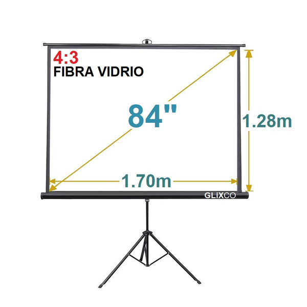 Ecran con Trípode 84 Pulg (4:3) 1.70x1.28 m / Fibra de Vidrio